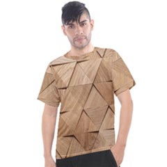 Wooden Triangles Texture, Wooden Wooden Men s Sport Top by nateshop