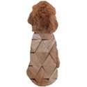 Wooden Triangles Texture, Wooden Wooden Dog T-Shirt View2