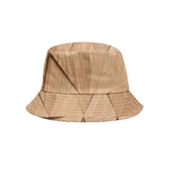 Wooden Triangles Texture, Wooden Wooden Inside Out Bucket Hat (kids)