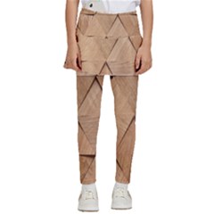 Wooden Triangles Texture, Wooden Wooden Kids  Skirted Pants by nateshop