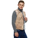 Wooden Triangles Texture, Wooden Wooden Men s Button Up Puffer Vest	 View2