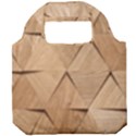 Wooden Triangles Texture, Wooden Wooden Foldable Grocery Recycle Bag View1