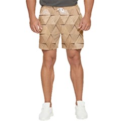 Wooden Triangles Texture, Wooden Wooden Men s Runner Shorts by nateshop