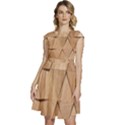 Wooden Triangles Texture, Wooden Wooden Cap Sleeve High Waist Dress View1