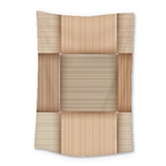 Wooden Wickerwork Textures, Square Patterns, Vector Small Tapestry