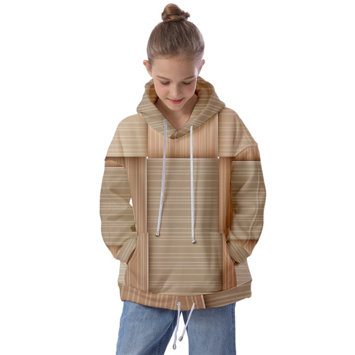 Wooden Wickerwork Textures, Square Patterns, Vector Kids  Oversized Hoodie