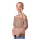 Wooden Wickerwork Textures, Square Patterns, Vector Kids  Long Sleeve T-Shirt with Frill  View2