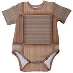 Wooden Wickerwork Textures, Square Patterns, Vector Baby Short Sleeve Bodysuit by nateshop