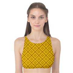 Yellow Floral Pattern Vintage Pattern, Yellow Background, Tank Bikini Top by nateshop