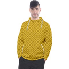 Yellow Floral Pattern Vintage Pattern, Yellow Background, Men s Pullover Hoodie by nateshop