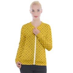 Yellow Floral Pattern Vintage Pattern, Yellow Background, Casual Zip Up Jacket by nateshop