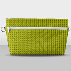 Yellow Lego Texture Macro, Yellow Dots Background Handbag Organizer by nateshop