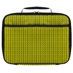 Yellow Lego Texture Macro, Yellow Dots Background Full Print Lunch Bag by nateshop