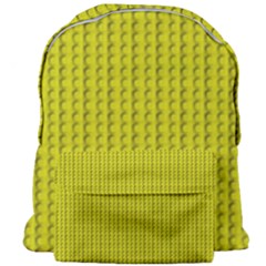 Yellow Lego Texture Macro, Yellow Dots Background Giant Full Print Backpack by nateshop