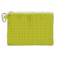 Yellow Lego Texture Macro, Yellow Dots Background Canvas Cosmetic Bag (xl) by nateshop