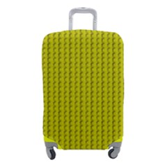 Yellow Lego Texture Macro, Yellow Dots Background Luggage Cover (small) by nateshop