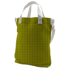 Yellow Lego Texture Macro, Yellow Dots Background Canvas Messenger Bag by nateshop