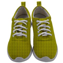 Yellow Lego Texture Macro, Yellow Dots Background Mens Athletic Shoes by nateshop