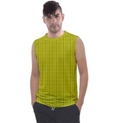 Yellow Lego Texture Macro, Yellow Dots Background Men s Regular Tank Top