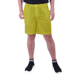 Yellow Lego Texture Macro, Yellow Dots Background Men s Pocket Shorts by nateshop