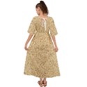 Yellow Sand Texture Kimono Sleeve Boho Dress View2