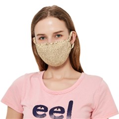 Yellow Sand Texture Crease Cloth Face Mask (adult) by nateshop