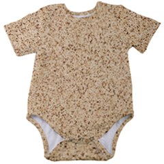 Yellow Sand Texture Baby Short Sleeve Bodysuit by nateshop