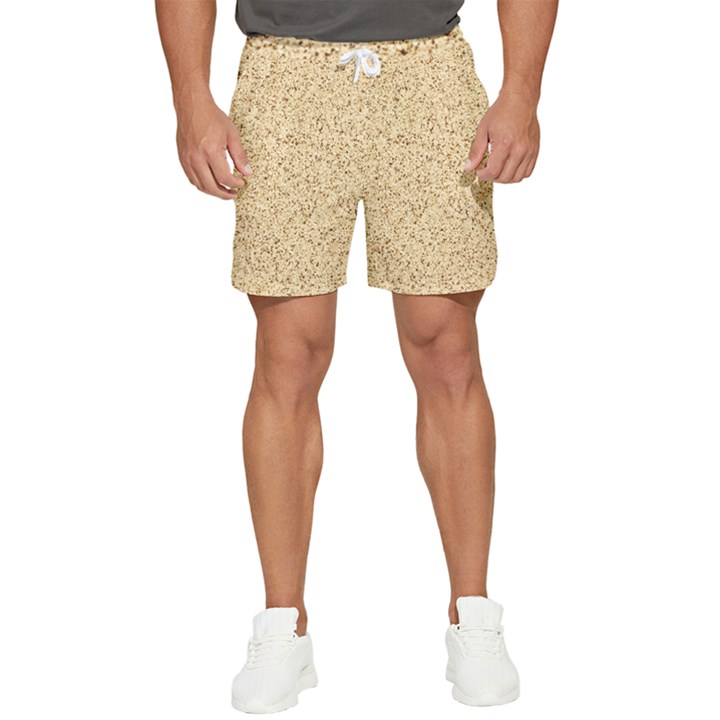 Yellow Sand Texture Men s Runner Shorts