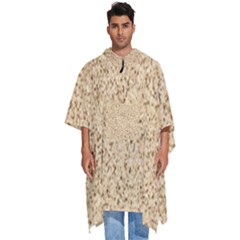 Yellow Sand Texture Men s Hooded Rain Ponchos by nateshop