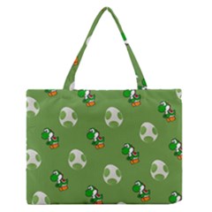 Yoshi Print, Super, Huevo, Game, Green, Egg, Mario Zipper Medium Tote Bag by nateshop