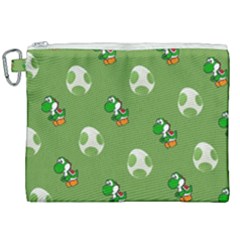 Yoshi Print, Super, Huevo, Game, Green, Egg, Mario Canvas Cosmetic Bag (xxl) by nateshop