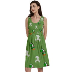 Yoshi Print, Super, Huevo, Game, Green, Egg, Mario Classic Skater Dress by nateshop