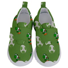 Yoshi Print, Super, Huevo, Game, Green, Egg, Mario Kids  Velcro No Lace Shoes by nateshop