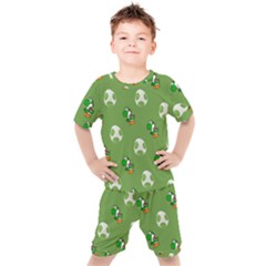 Yoshi Print, Super, Huevo, Game, Green, Egg, Mario Kids  T-shirt And Shorts Set by nateshop