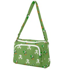 Yoshi Print, Super, Huevo, Game, Green, Egg, Mario Front Pocket Crossbody Bag by nateshop