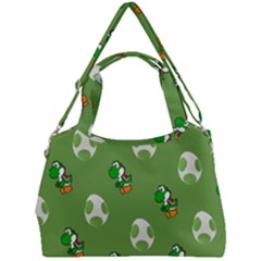 Yoshi Print, Super, Huevo, Game, Green, Egg, Mario Double Compartment Shoulder Bag by nateshop