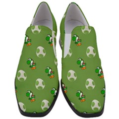 Yoshi Print, Super, Huevo, Game, Green, Egg, Mario Women Slip On Heel Loafers by nateshop