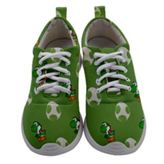 Yoshi Print, Super, Huevo, Game, Green, Egg, Mario Women Athletic Shoes by nateshop