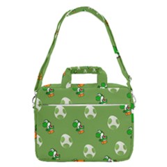 Yoshi Print, Super, Huevo, Game, Green, Egg, Mario Macbook Pro 16  Shoulder Laptop Bag by nateshop