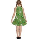 Yoshi Print, Super, Huevo, Game, Green, Egg, Mario Kids  Halter Collar Waist Tie Chiffon Dress View4