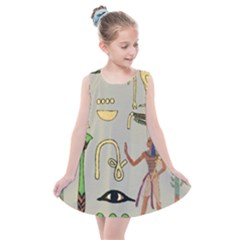 Egyptian Man Artifact Royal Kids  Summer Dress by Proyonanggan