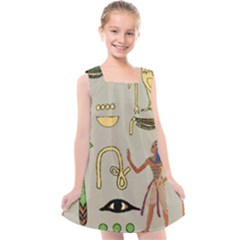 Egyptian Man Artifact Royal Kids  Cross Back Dress by Proyonanggan