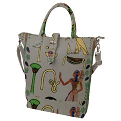 Egyptian Man Artifact Royal Buckle Top Tote Bag by Proyonanggan