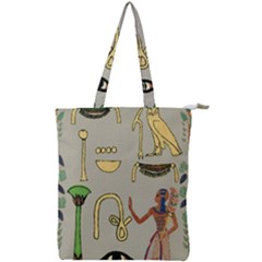 Egyptian Man Artifact Royal Double Zip Up Tote Bag by Proyonanggan