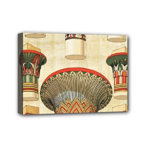 Egyptian Architecture Column Mini Canvas 7  X 5  (stretched) by Proyonanggan