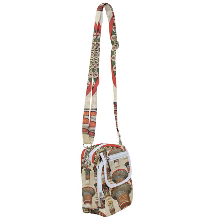 Egyptian Architecture Column Shoulder Strap Belt Bag