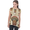 Egyptian Architecture Column Cap Sleeve High Low Top View1