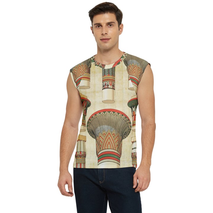 Egyptian Architecture Column Men s Raglan Cap Sleeve T-Shirt