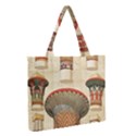 Egyptian Architecture Column Zipper Medium Tote Bag View2