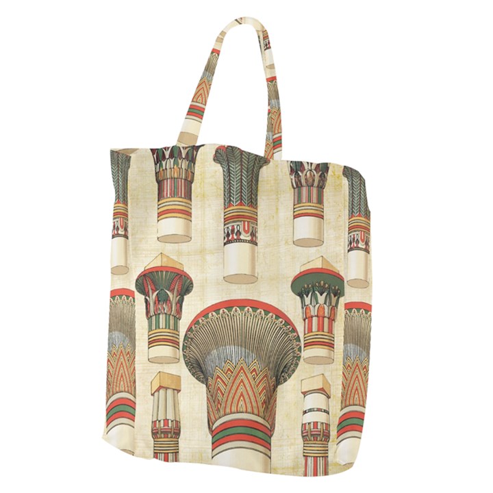 Egyptian Architecture Column Giant Grocery Tote